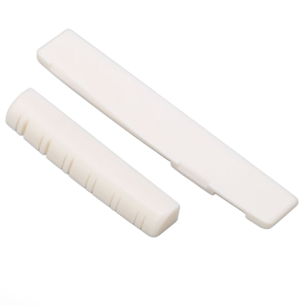 Gitarmuttersett Ox Bone Slotted Bridge Sadel Erstatning for 12-strengs akustiske gitarer