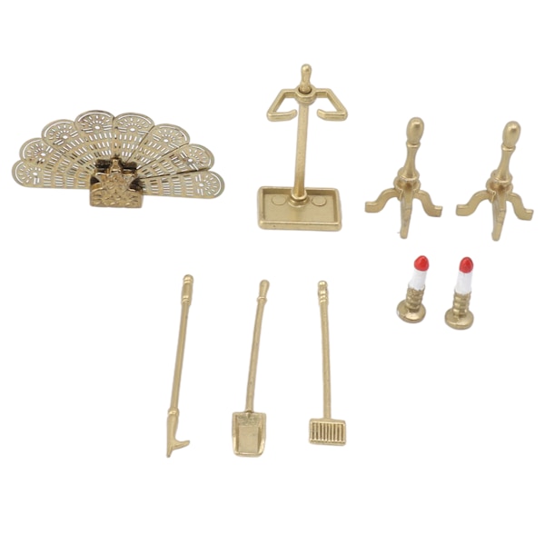 Nukkekodin Takka-Tarvikepaketti Koristeellinen Nukkekodin Miniatyyrihuonekalut Tarvikkeet 1/12 Nukkekodin Koristeluun