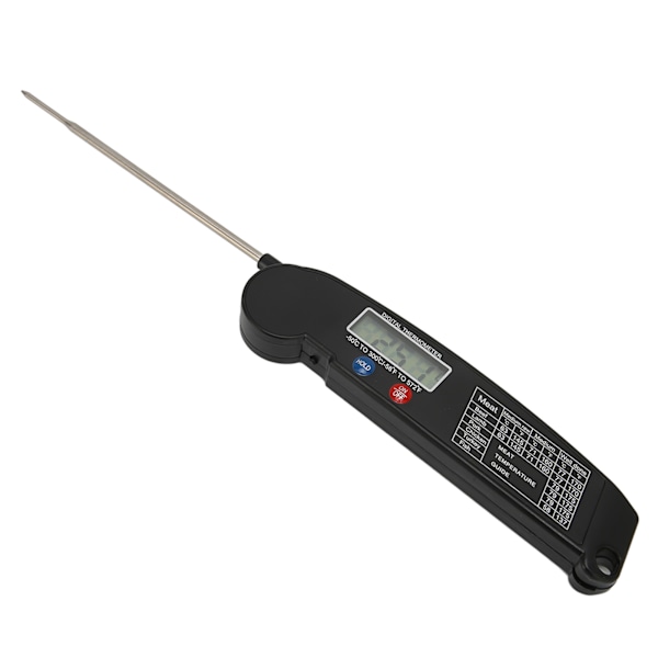 Kötttermometer Multifunktion Snabbavläsning Digital BBQ Kötttermometer för Kök Matlagning Grill BBQ Svart