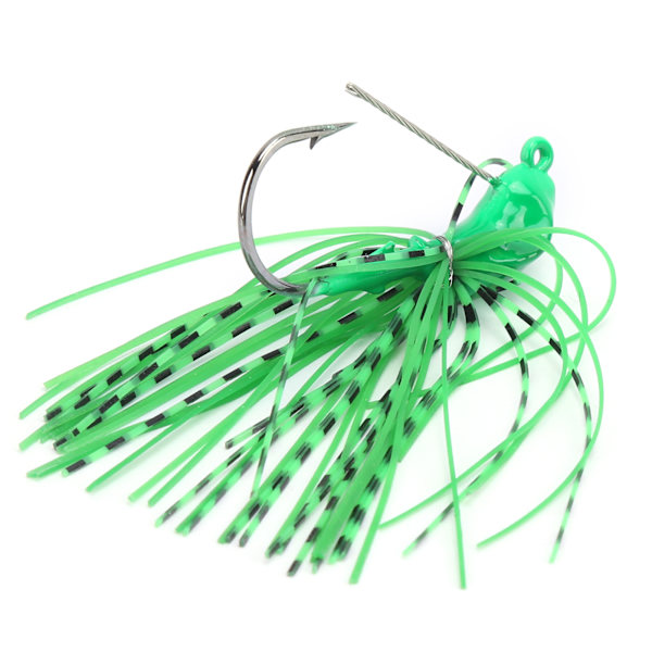 Willow Leaf Spinnerbait Anti-hengende bunnfiske lokke Spinner agn for fersk havabbor, grønn