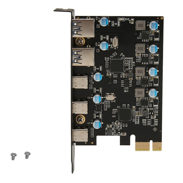UP5300 5 portin USB 3.1 PCIe -laajennuskortti 5 Gbps nopean tiedonsiirron pöytätietokoneen laajennuskortti Windows 7 8 10 -käyttöjärjestelmälle OS X