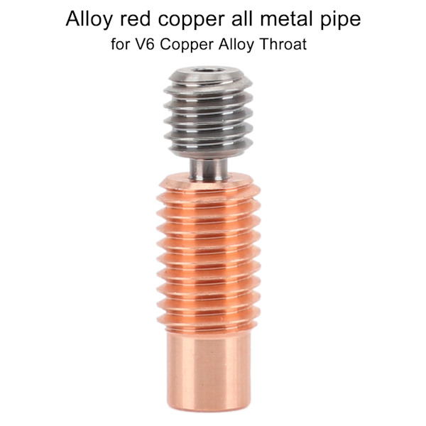 4st 3D-skrivare All Metal Heatbreak Professionell Kopparlegering Extruder Halsrörbyte för 3D-skrivartillbehör för V6