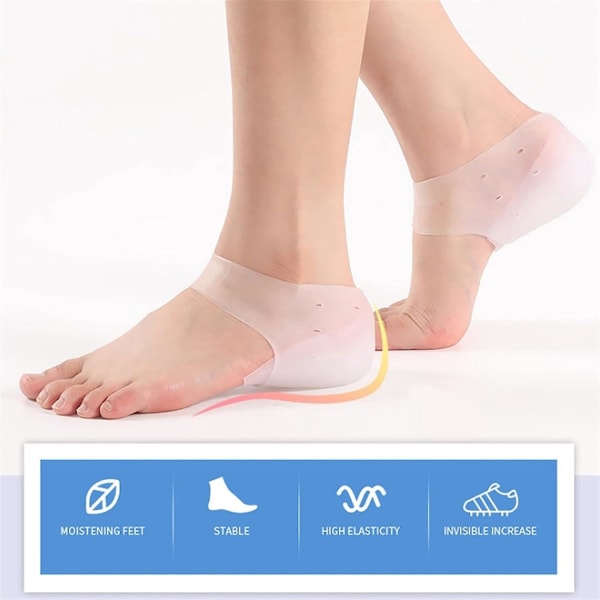 Dolda mellanfotsdynor med 1 par höjdökningssulor för skor i strumpor - 3,5 cm silikonfotlyftdynor