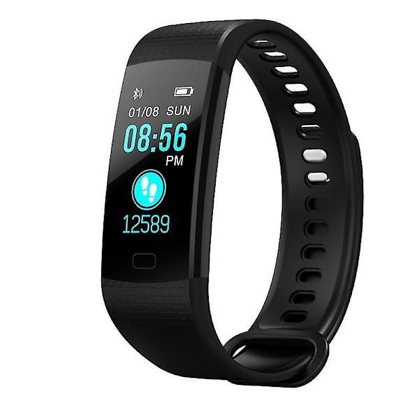 Fitness Tracker Ur med Skridttæller, Slankt Design, IP67 Vandtæt Sort