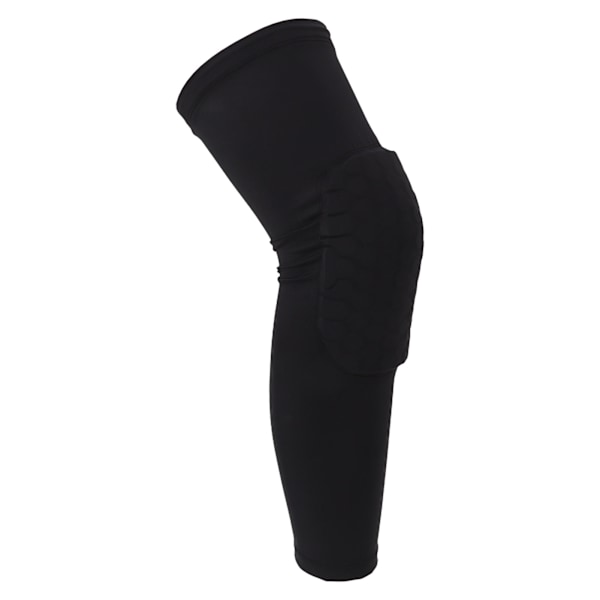 Sport Knäskydd Svart Mjuk Flexibel Polyester Ergonomisk Bärbar Skyddande Kompressionsknäskydd för Män Kvinnor L