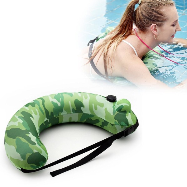 Bärbar simtränare Simbälte för barn Uppblåsbar simring Simanordning Baksida Nacke Pool Float