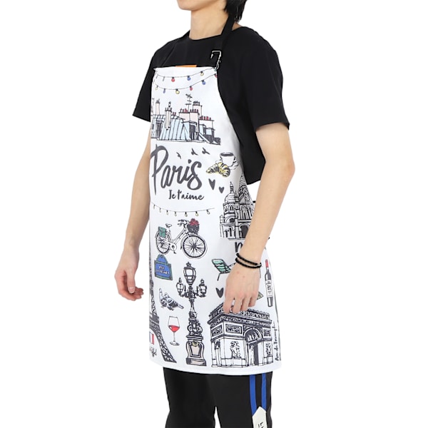 Motetrykk Cartoon Kjøkkenforkle Unisex Matlaging Hjem Rengjøring Forkle Tilbehør#7