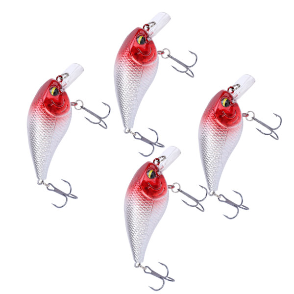 4st Artificiell Simulering Plast Minnow Crank Rock Lure Bete Fisketillbehör3#