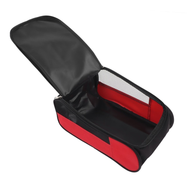 Støvtæt åndbar golfskotaske Bærbar golfskoopbevaringstaske til rejser mænd kvinder Sort rød