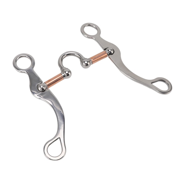 Heste Snaffle Bit Rustfritt Stål Rose Gullbelagt Heste Kneble Løs Ring Utendørs Hage Dyrking Heste Munn Bit