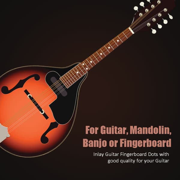 100 st Inläggsprickor Greppbrädeprickar för Mandolin Gitarr Bas Banjo Ukulele (6mm)