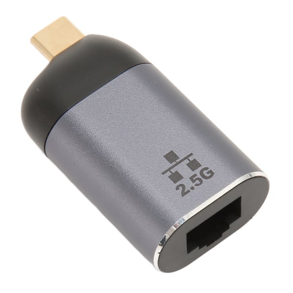 Type C - RJ45 -sovitin 2500 Mbps Plug and Play -alumiiniseoksesta valmistettu USB C - Ethernet -sovitin kannettavalle tabletille