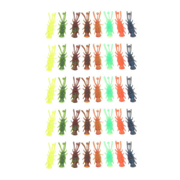 5-pack Flytande Mjukt Räkbete 6,3cm 2,1g Mjukt Silikonbete för Sötvatten Havsfiske