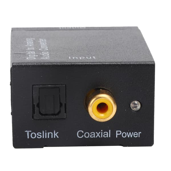 Digital til Analog Audio Konverter USB Svart Aluminium Legering Adapter DC 5V 1A