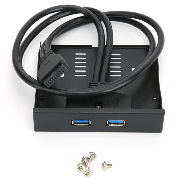 USB3.0 Floppy Frontpanel 3.5' Floppy Bay 19 Pin til 2 Interface USB3.0 HUB