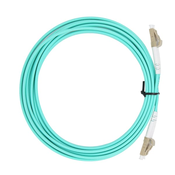 Optisk kabel multimodus DualCore LC UPC optisk fiber for dataoverføring.