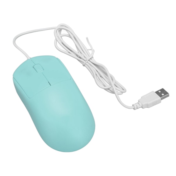 Trådbunden Mus Optisk 1200DPI USB-Port Ergonomisk Design Plug and Play Datormus för Bärbara Datorer Stationära Datorer Blå