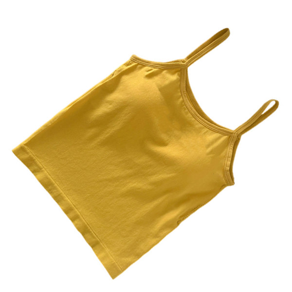 Naisten Tank Top Tyylissä Spaghettihihnallinen Slim Fit Pehmeä Kevyt Hengittävä Hihaton Camisole Juhliin Ulkoiluun Keltainen Vapaa Koko 40kg-70kg