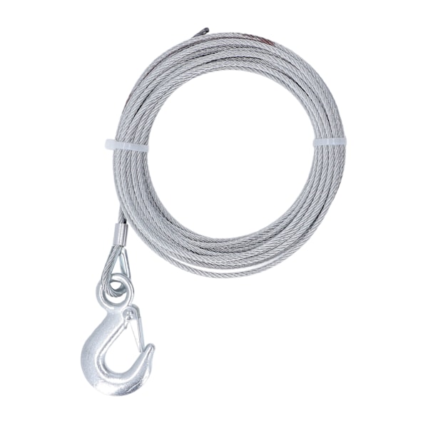 Vinsch Wire Rope 4mmx12m Kabel 2000LBS Styrka Rostfritt Stål Galvaniserad Ersättning