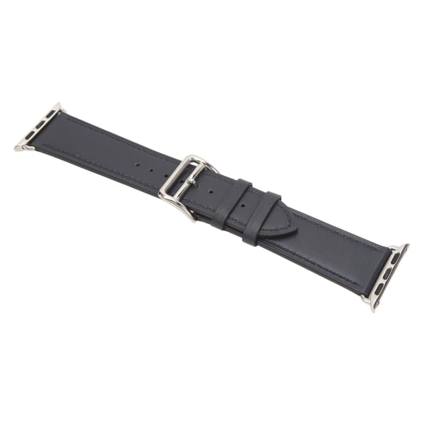 Smartwatch Läderrem Universal Smart Watch Replacement Band Rem för IWatch Series SE 8 7 6 5 4 3 2 1 38mm 40mm 41mm Mörkblå