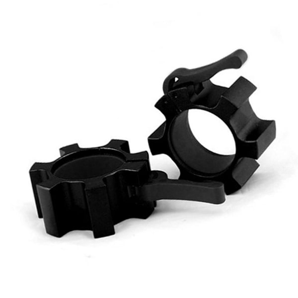 2 STK 50 mm Vægtstangskravelås Aluminiumslegering Quick Release-låse Kraveclips til fitnesstræning Bodybuilding Sort