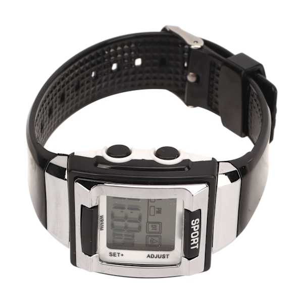 Digital watch Fashion Quadrate Vattentät stor skärm självlysande elektronisk watch för daglig sport simning Svart