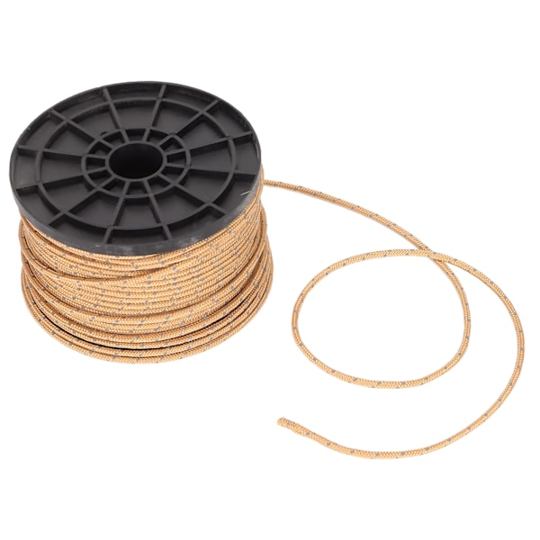 Camping tält rep 50 meter hög densitet anti UV slitstark khaki reflekterande utomhus camping rep