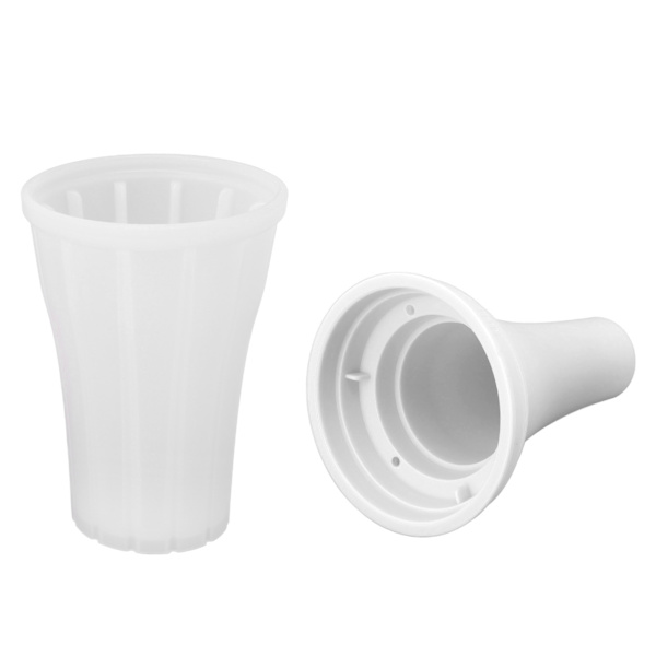 Slushie Maker Cup Quick Frozen 150ml Stor Kapacitet Drikkefremstilling med låg til sommer Hvid