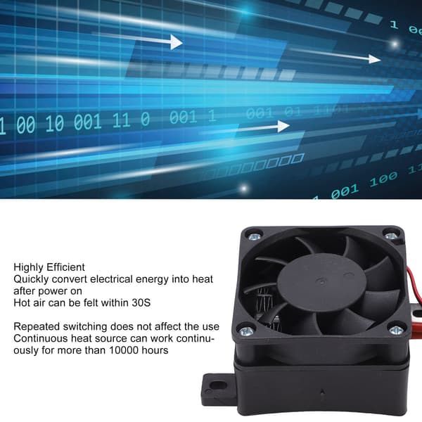 Mini Keramisk Varmeblæser til Små Rum - PTC Varmeblæser DC12V 50W