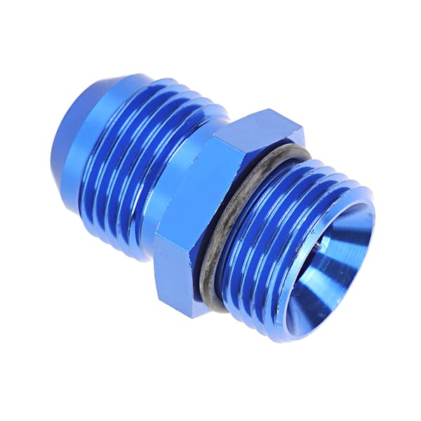 AN10 til ORB10 Hanadapter Fitting Blå T6061 Aluminium Legering
