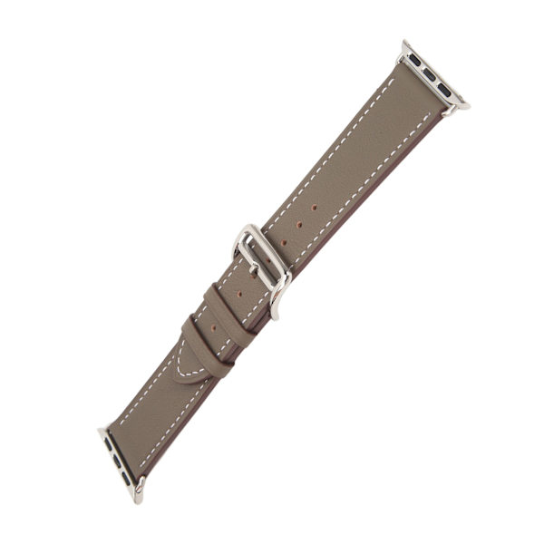 Smartwatch læderrem Universal Smart Watch-udskiftningsrem til IWatch Series SE 8 7 6 5 4 3 2 1 38mm 40mm 41mm Grå