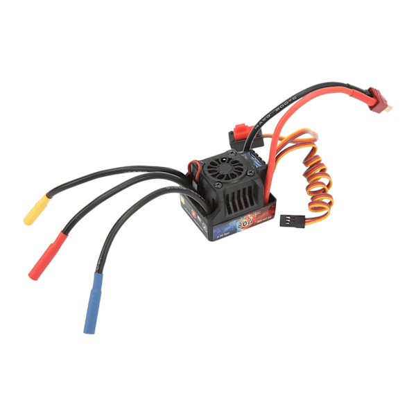 HOBBYFANS ESC Elektrisk Hastighedsregulator Vandtæt 80A Børsteløs ESC til 1/8 1/10 RC Bil
