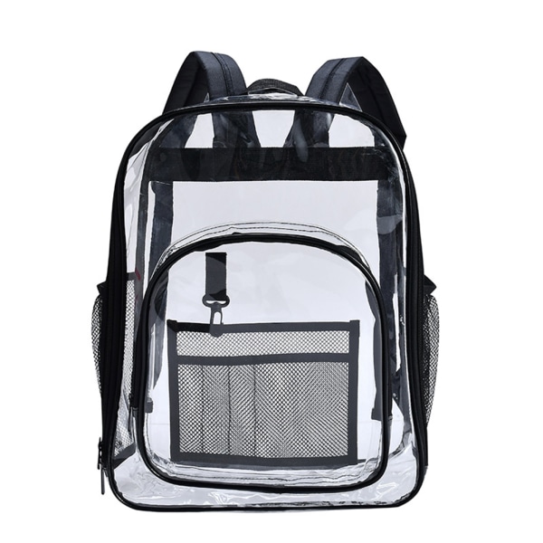 Genomskinlig ryggsäck Snygg vattentät PVC-transparent ryggsäck med stor kapacitet för skolarbete Sport Strandresor