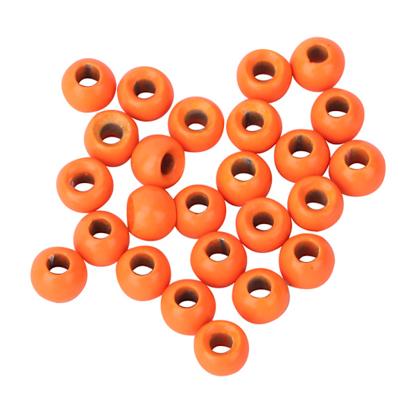 25 st flugbindande volframlegeringspärlor Runt nymfhuvud Ball fiskeredskap Orange (4,6 mm)