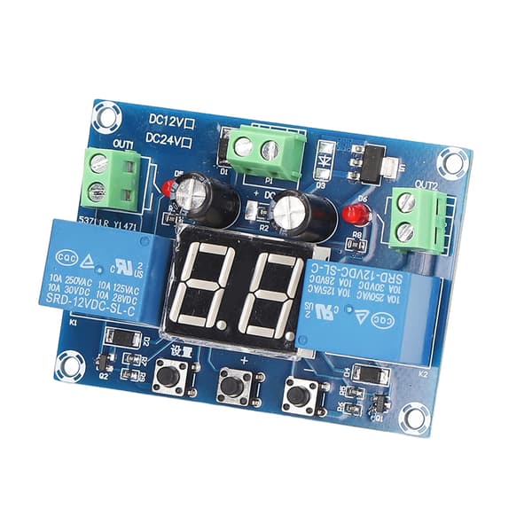 Timerrelæmodul 0-99S Cyklus Digitalt Display 2-kanals Udgang DC 12V Switch Board Controller