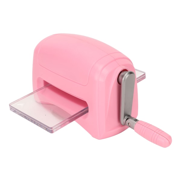 Präglingsmaskin gör DIY Bärbar Rosa Plast Zinklegering Scrapbooking Em Bossing Machine för skolan