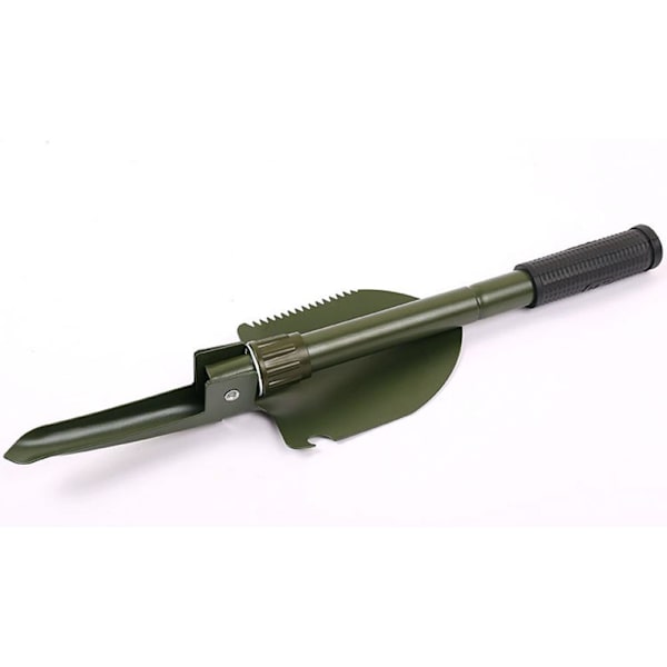 Bærbar sammenleggbar spade i karbonstål, multifunksjonell campingspadespade, sammenleggbar spade for camping med oppbevaringspose, barnespade for overlevelsesaktiviteter