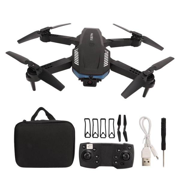 Taitettava drone 4K HD -kaksoiskamera WiFi-älykäs esteitä välttävä RC-nelikopteri LED-valolla valokuvausta varten