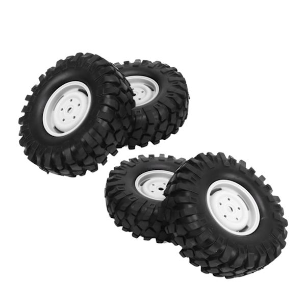 4st RC terrängfordonsdäck 1,9 tum Universal Gummi RC hjul och däck för RC terrängfordon klätterbil Vit