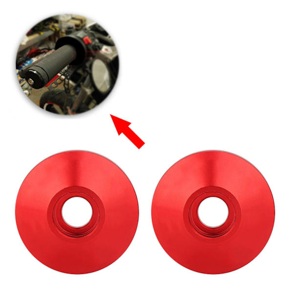 1 Par Universal CNC Aluminiumlegering Motorsykkel Styret Håndtak Bar End Cap (Rød)