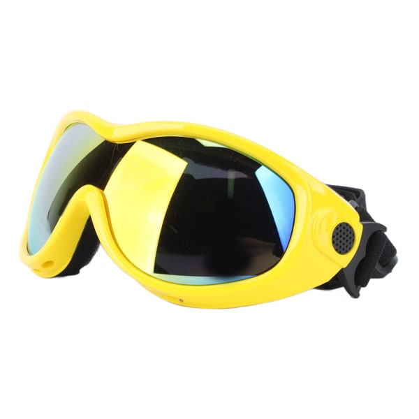 UV-beskyttelse kæledyrsbriller PVC og pc Justerbare stærk slagfaste hundesolbriller til kæledyrshund Kat Gul