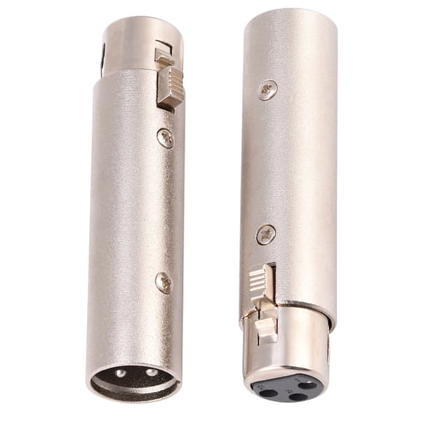 2 stk. XLR han til hun Audio Mikrofon Forlænger Adapter Stik