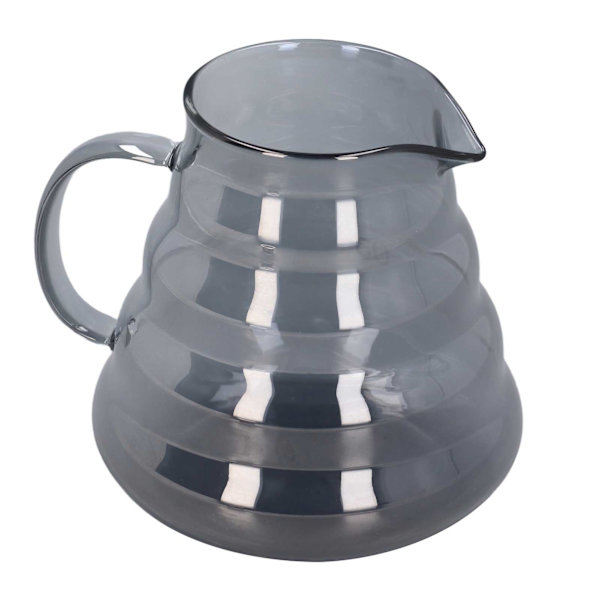 Elektropläterad grå kaffekanna i högborosilikatglas, handkaffeserveringskanna för hem och butik, 700 ml