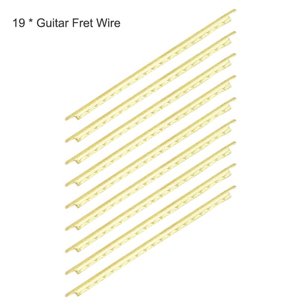 19 st/set 39\" Klassisk Akustisk Gitarr Greppbräda Mässing Bandtråd Bredd 2.2mm