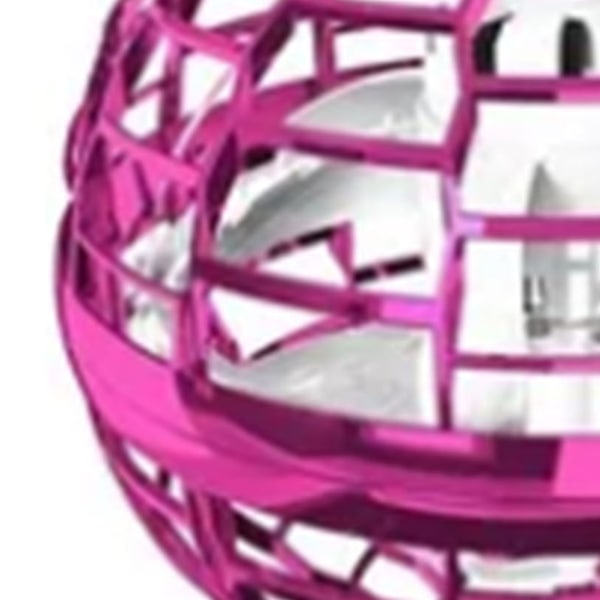 Flyvende bold legetøj farverigt lys USB opladning intelligent sensor plast roterende flyvende bold globe lilla pink