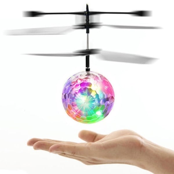 Barn lysande elektrisk flygande boll Helikopter Färgglada blinkande LED-ljus Infraröd sensor leksak gåva