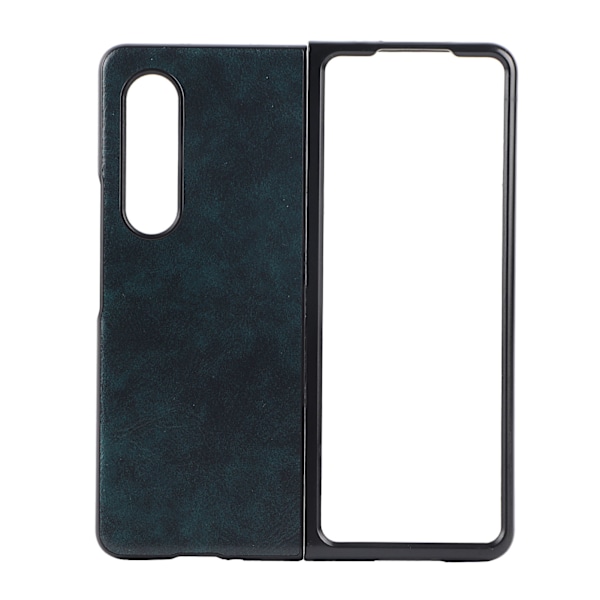 Affärsskal i Läder med Mönster för Samsung Galaxy Z Fold 3, Stötsäkert, Blå