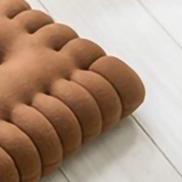 Stolesæde Pude Tyk Blød Elastisk Komfortabel Biscuit Form Plys Stolesæder til Kontor Spisestue Sofa Brun 40x45cm