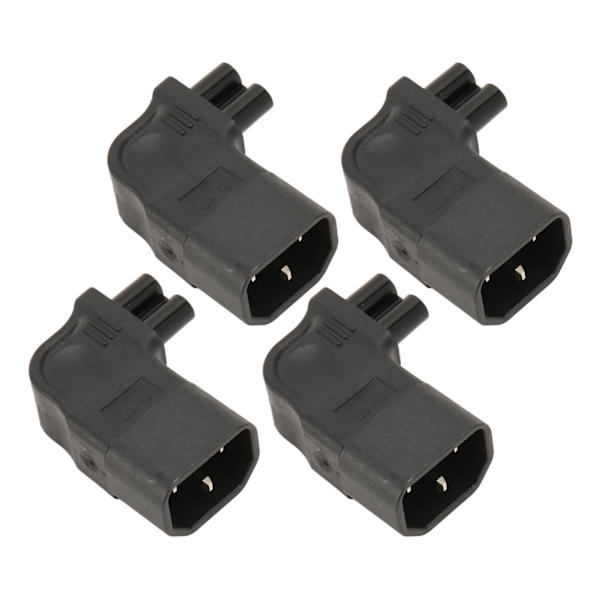 4 kpl IEC320 C14 - IEC320 C5 power 90 asteen oikea kulma IEC320 C14 uros - C5 naaras power 250 V
