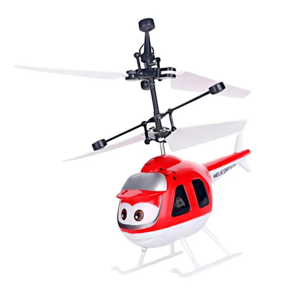 Piirretty kaukosäädöllä toimiva helikopteri USB-latauksella, automaattinen sammutus, valo, mini-piirretty lentokone